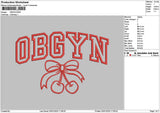 Obgyntext Embroidery File 6 sizes
