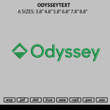 Odysseytext Embroidery File 6 sizes