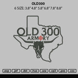 Old300 Embroidery File 6 sizes