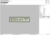 Omit Embroidery File 6 sizes