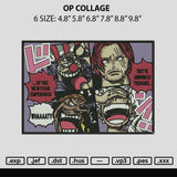 Op Collage Embroidery File 6 sizes