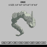 Onix Embroidery File 6 sizes