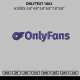 Onlytext Embroidery File 6 sizes