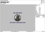 Onpoint Text Embroidery File 6 sizes