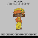 Orange V2 Embroiery File 6 sizes