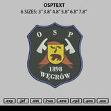 Osptext Embroidery File 6 sizes