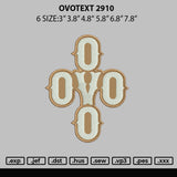 Ovotext 2910 Embroidery File 6 sizes