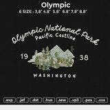 Olympic Embroidery File 6 size
