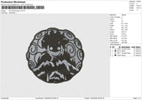 One Piece logo v4 Embroidery File 6 size