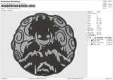 One Piece logo v4 Embroidery File 6 size