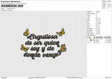 Orgullosa Embroidery File 6 size