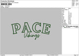 Pacetext Embroidery File 6 sizes