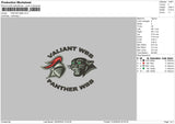 Panter Text Embroidery File 6 sizes