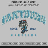 PANTHERS HELLO KITTY Embroidery File 6 sizes