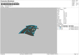Panthers Embroidery File 6 sizes