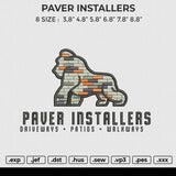 PAVER INSTALLERS Embroidery File 6 size