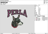 Perlatext Embroidery File 6 sizes