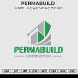 PERMABUILD Embroidery File 6 size