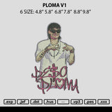 Ploma V1 Embroidery File 6 sizes