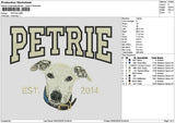 Petrie Dog Embroidery File 6 sizes