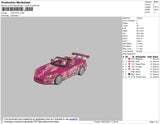 PINK CAR embroidery