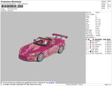 PINK CAR embroidery