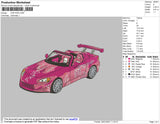 PINK CAR embroidery