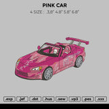 PINK CAR embroidery