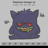 Pokemon Gengar v2 Embroidery