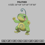 Politoed Embroidery File 6 sizes