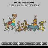 Pooh2101 Friends Embroidery File 6 sizes