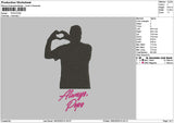Popstext Embroidery File 6 sizes