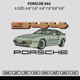 Porche 944 Embroidery File 6 sizes