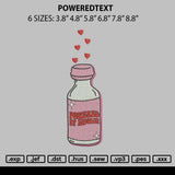 Poweredtext Embroidery File 6 sizes