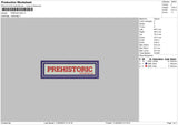 Prehistoric Embroidery File 6 sizes