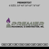 Premiertext Embroidery File 6 sizes