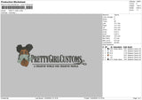 Pretty Girl Embroidery File 6 sizes