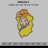 Princess P Embroidery File 6 sizes
