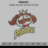 Princess Embroidery File 6 sizes