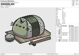 PUSHEEN Embroidery File 6 size