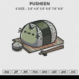 PUSHEEN Embroidery File 6 size