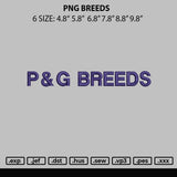 Png Breeds Embroidery File 6 sizes