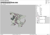 Dragon Bw Embroidery File 6 sizes