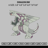 Dragon Bw Embroidery File 6 sizes