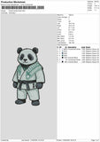 Panda2705 Embroidery File 6 sizes