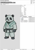 Panda2705 Embroidery File 6 sizes