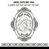 Ariel Outline 1903 Embroidery File 6 sizes