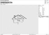 Paz Love Home Embroidery File 6 size