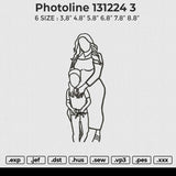 Photoline 131224  Embroidery File 6 size