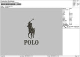 Polo 2 option Embroidery File Design